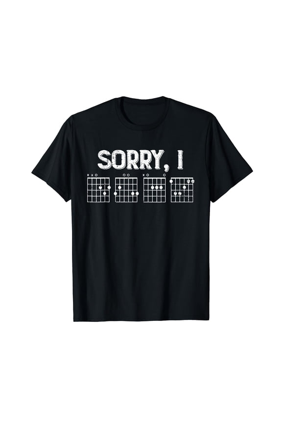 Sorry I-DGAF Funny Hidden Message Guitar Chords For Lover T-Shirt