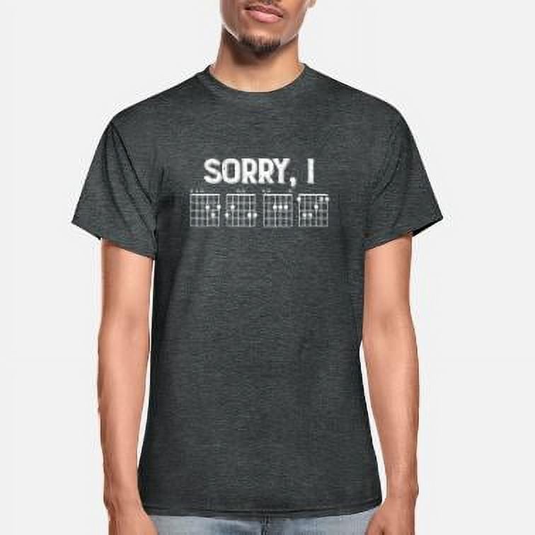 Sorry IDGAF Funny Hidden Message Guitar Chords TShirt