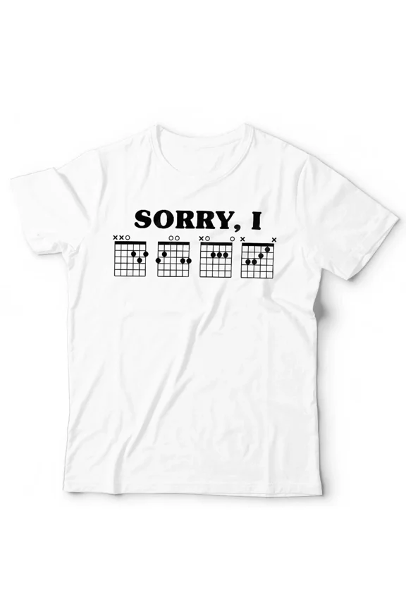 Sorry I DGAF Guitar Chords Guitarist Funny Slogan Fathers Day Humor Unisex T-Shirt, up to size 5XL