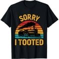 thumbnail image 1 of Sorry I Tooted Train Lovers Funny Locomotive Gift Retro T-Shirt, 1 of 4