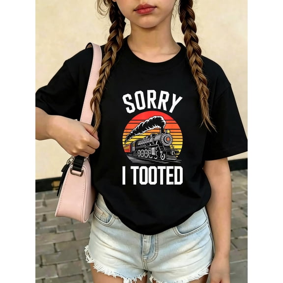 Sorry I Tooted Train Shirt Men Adults Kids Toddler Boy Kids T-Shirt