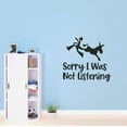 thumbnail image 1 of Sorry I Was Not Listing Jack Ass Kicking Cowboy Cowboys Roping Horse Chaps Rodeo Horse Pony Bull Steer Stallion Roper Holiday Gift Decorating Ideas Bedroom Wall Decal Sticker - Size: 40 In X 36 In, 1 of 5