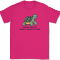 thumbnail image 1 of Sorry I'm Late I Didn't Want To Come Cute Turtle T-Shirt Funny Humor Tee - Pink, M, 1 of 1