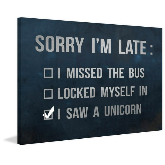 Sorry I'm Late II Painting Print on Wrapped Canvas