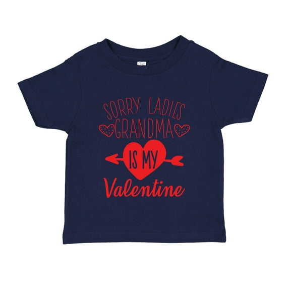 Sorry Ladies Grandma Is My Valentine Toddler T-Shirt 3T Navy Blue