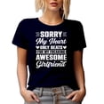 thumbnail image 1 of Sorry, My Heart Only Beats for My Freaking Awesome Girlfriend - Boyfriend Quote, Navy Blue T-Shirt, Small, 1 of 5