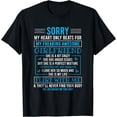 thumbnail image 1 of Sorry My Heart Only Beats for My Freaking Awesome Girlfriend T-Shirt, 1 of 3