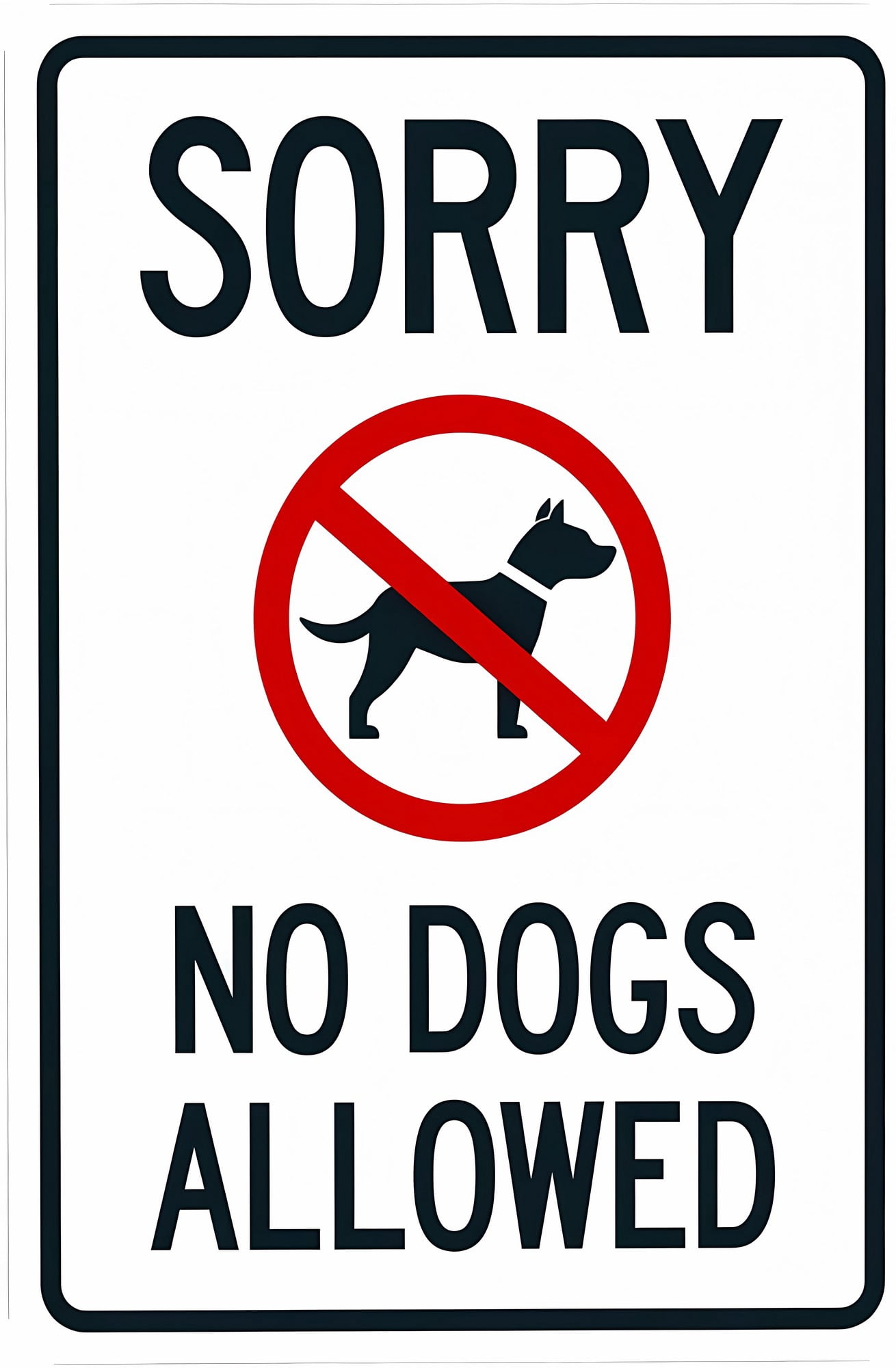Sorry No Dogs Allowed Warning Sign - 8