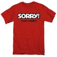 thumbnail image 1 of Sorry Not Sorry S/S Adult 18/1 T-Shirt Red, 1 of 1