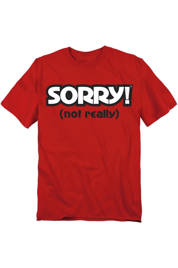 Sorry T-Shirt Not Sorry Unisex Graphic Tee For Men & Women Red 