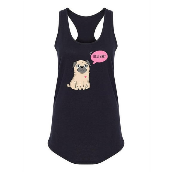 Sorry Pug Tank Women -Image by Shutterstock, Female x-Large