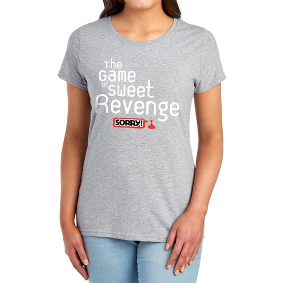 Sorry Sweet Revenge Women's T Shirt, Athletic Heather, Large