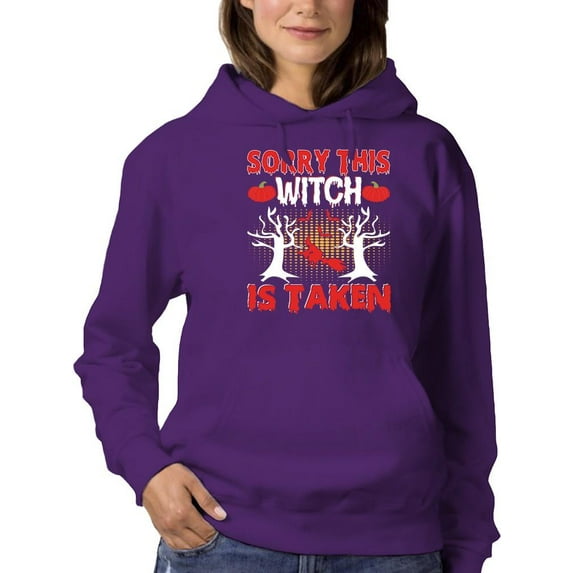 Sorry, This Witch Is Taken Hoodie Women -Image by Shutterstock, Female XX-Large