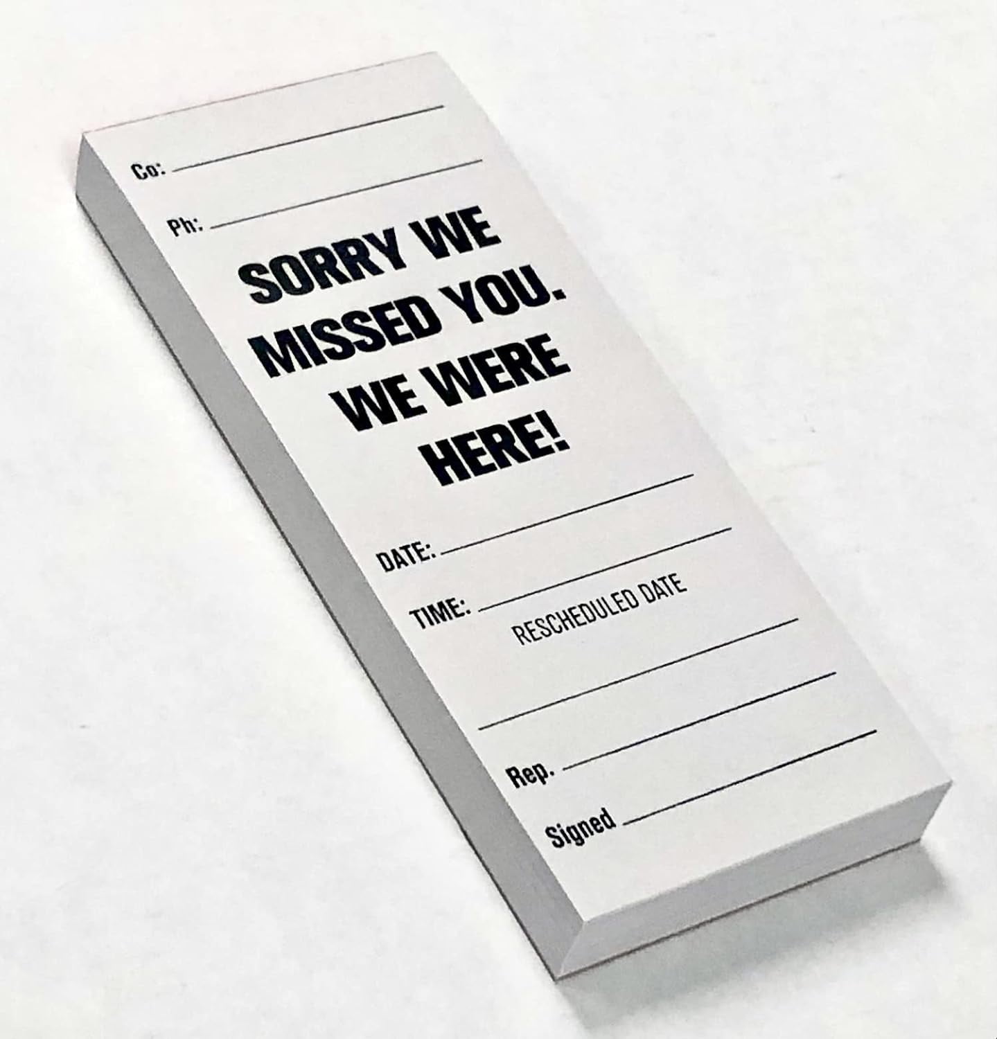Sorry We Missed You Door Hangers (100 Pack) Card Stock