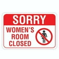 thumbnail image 1 of Sorry Women's Room Closed Metal Aluminum Sign Size: 8 x 12 Inch, 1 of 4