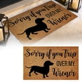 thumbnail image 1 of Sorry If You Trip Over My Wiener Door Mat,Funny Dachshund Weiner Dog Welcome Front Porch Decor Doormat Indoor Outdoor Entrance Way Area Rug Non-Slip Floor Mat for Kitchen Bathroom,Home Decor, 1 of 5