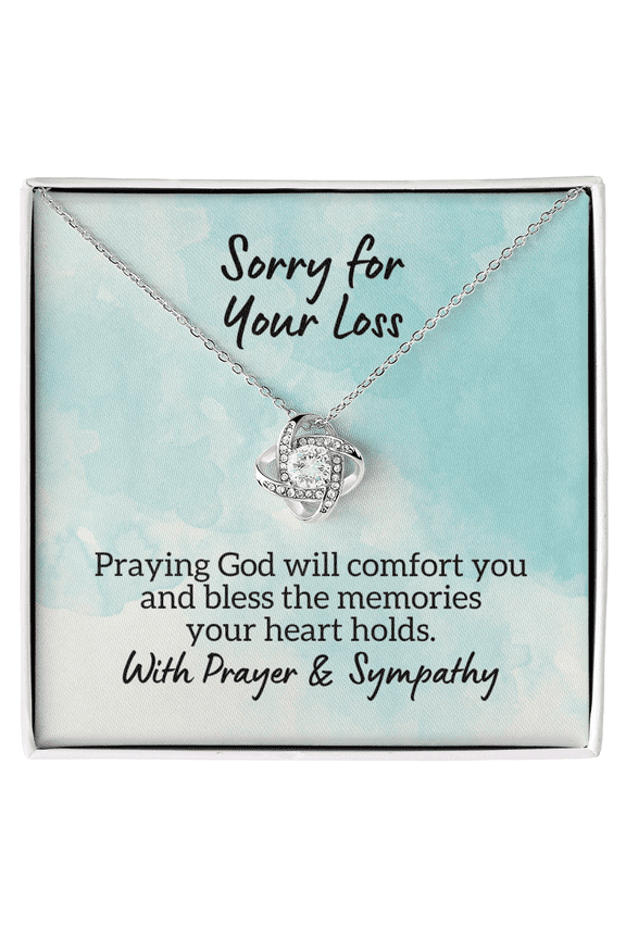 Sorry for Your Loss of Loved One Necklace - Sympathy Bereavement Condolence Gift - In Loving Memory - Remembrance Memorial Grief Jewelry