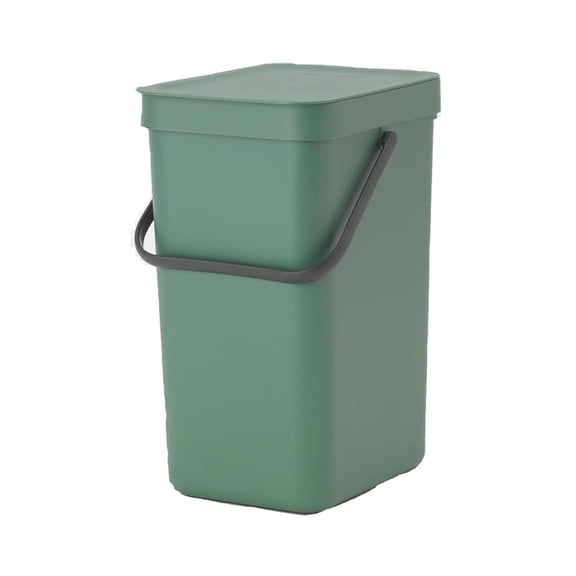 Sort & Go Kitchen Countertop Food Scraps Compost Bin | XS / 0.8 Gal / 3L | Light Gray | Removable Stay-Open Lid, Carry Handle, Easy-Clean Recycling Box | Wall Bracket Sold Separately