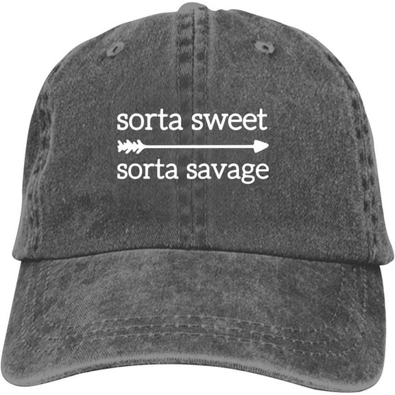 Sorta Sweet Sorta Savage Baseball Cap Vintage Adjustable Washed Hats Cowboy Hats Denim Dad Hat for Men Women Boy Girl