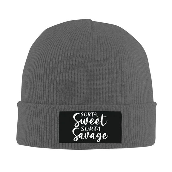 Sorta Sweet Sorta Savage Men Women Knitted Hat Adult Knit Beanie For Fall Winter Knit Hat Cap