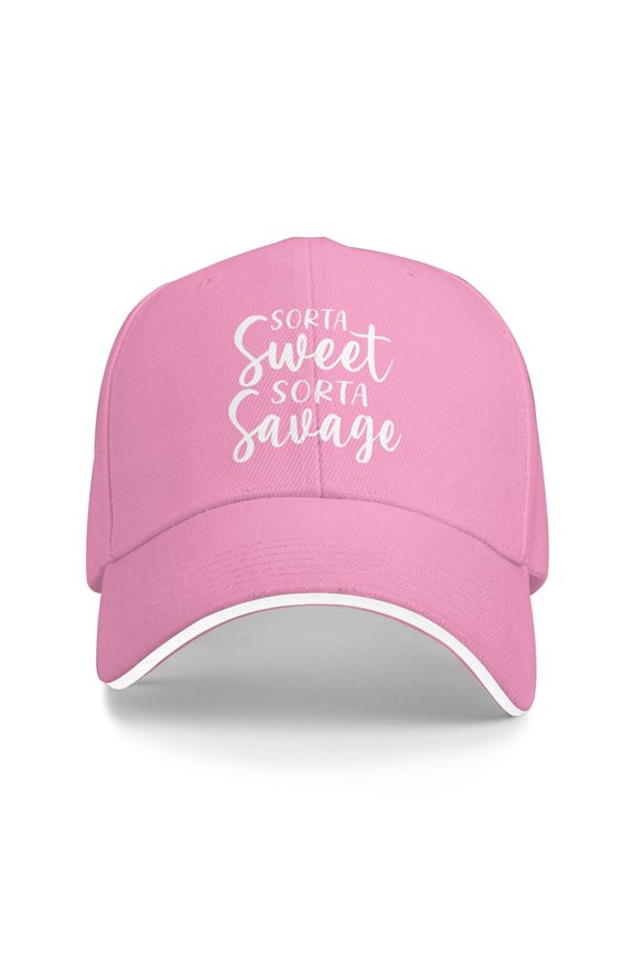 Sorta Sweet Sorta Savage Men Women Sandwich Cap Classic Baseball Capunisex Adjustable Casquette Dad Hat