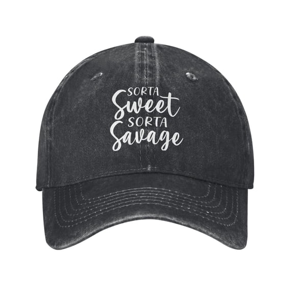 Sorta Sweet Sorta Savage Unisex Denim Baseball Cap Adjustable Vintage Trucker Hat Washed Casquette Denim Cap Hat