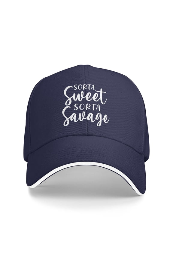 Sorta Sweet Sorta Savage Unisex Sandwich Cap Classic Baseball Capunisex Adjustable Casquette Dad Hat