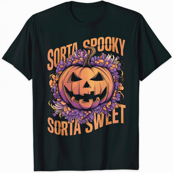 Sorta Sweet Sorta Spooky Funny Pumpkin Halloween Costume T-Shirt