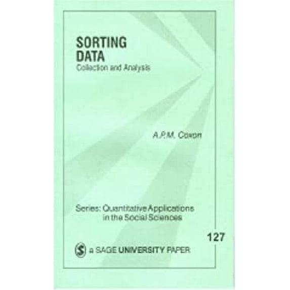 Pre-Owned Sorting Data: Collection and Analysis (Paperback) 0803972377 9780803972377