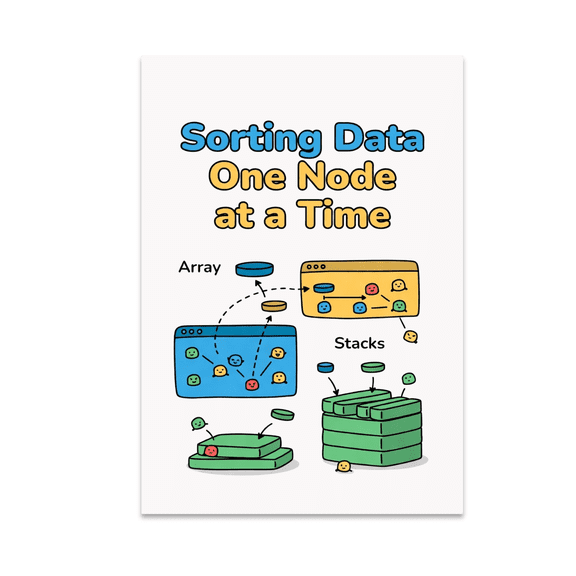 Sorting Data One Node at a Time - Tech Enthusiast - 13x19 Poster Print