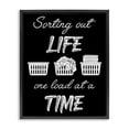 thumbnail image 1 of Sorting Out Life Laundry Black Framed Floater Canvas Wall Art, design by Marcus Prime, 1 of 10