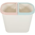 thumbnail image 1 of Sorting Trash Can Dual Garbage Dust Bin Small Plastic Container Office Decor Recycling Rubbish Trashcan White Pedal Travel, 1 of 6