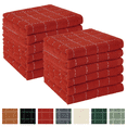 thumbnail image 1 of Sortora Kitchen Dish Cloths 100% Cotton, Super Soft Absorbent Dish Towels, Rags for Washing Dishes and Cleaning, Reusable Kitchen Cloths 12 Pack, 12 x 12 inches, Red, 1 of 4