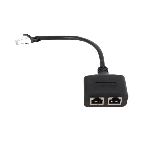 Sorven 1 to 2 Port Ethernet Adapter RJ45 Splitter Adapter, RJ45 Ethernet Adapter Cable Excellent Connection for Office for Home
