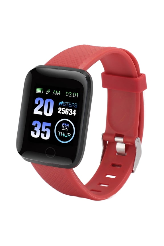 116 Plus Smart Watch Bracelet 1.3 Inch Smart Watch, IP67 Waterproof 116 Plus Smart Watch for Sports Red