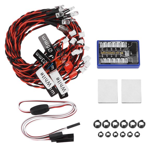 Sorven 12 LED Lighting Kit for Lighting Kit, Flash Light 12 LED for Women Men for HSP CC01 1/10 1/8 RC Car