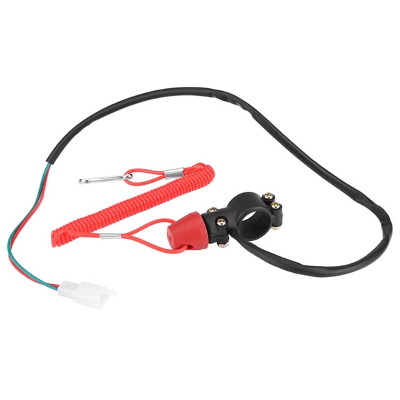 Sorven 22mm Engine Stop Engine Kill Switch, Safety Tether, Black, 7/8" Handlebar, 12V DC, 70cm Tether Length for Dirt bike ATV boat Outboard