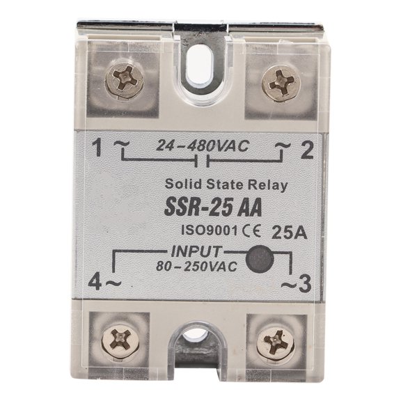 Sorven 25A Relay 25A Solid State Relay Module with ACAC Input and 80250V AC Output, No Switching, Fast, Quiet, anti vibration, High Reliability, Compact Ideal for You, Plastic Cover