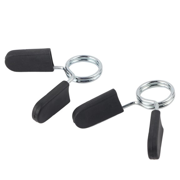 Sorven 25mm Barbell Spring Collar ClipSpring Barbell Dumbbell Lock Clamp Yoga Training Set for 25mm Standard Barbell, Prevents Sliding, Solid Steel, Easy Removal, Rubber Grip Handles