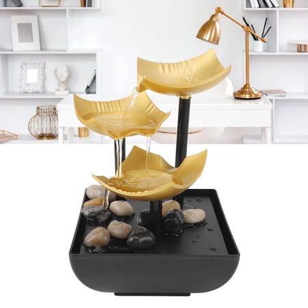 Sorven 3 Tier Tabletop FountainDesktop Fountain Decor,3 Tier Tabletop Fountain,Waterflow Fountain,Desk Fountain with LED Light,USB Powered Fountain,Indoor Fountain Decor