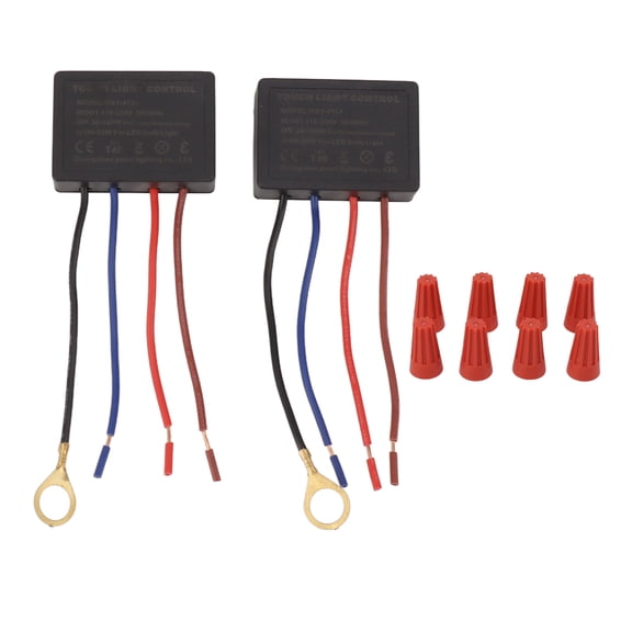 Sorven 3 Way Touch Control Modules Touch Lamp Replacement Sensor, 3 Way Touch Sensor Dimmer Incandescent Lamp 20-100W with Wiring Cap for Repairing Parts
