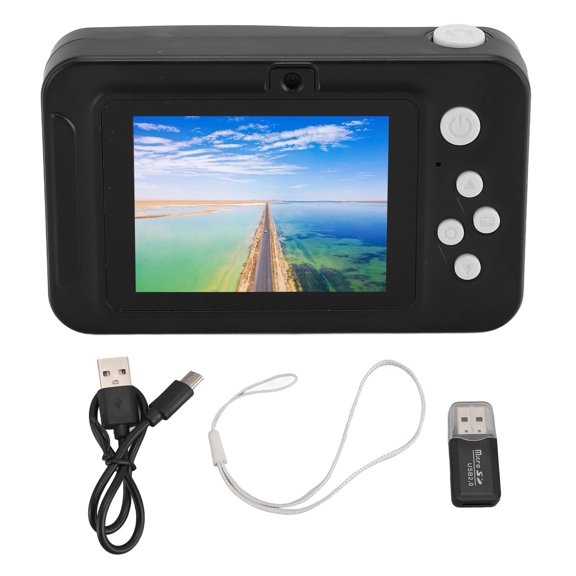 Sorven 40MP Digital CameraDigital Camera, USB Data Cable 40MP Image Pixels Portable Zoom Digital Camera CMOS Sensor 2.4 Inch Screen 1080P for Individual Selfies Black