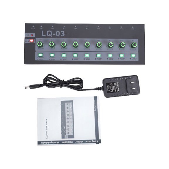 Sorven 8 Channel Mixer Professional 8 Channel Metal Shell Studio Mixer For Live Streaming Recording