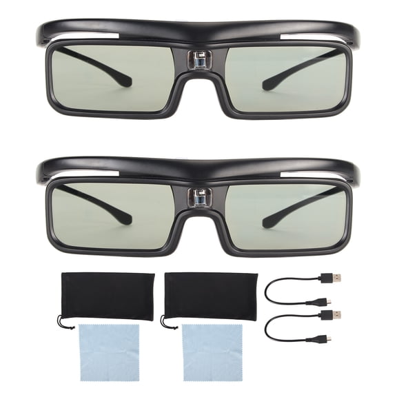 Sorven Active Shutter 3D Glasses Active Shutter 3D Glasses, 3D Glasses 144Hz Refresh Rate for Home Theater