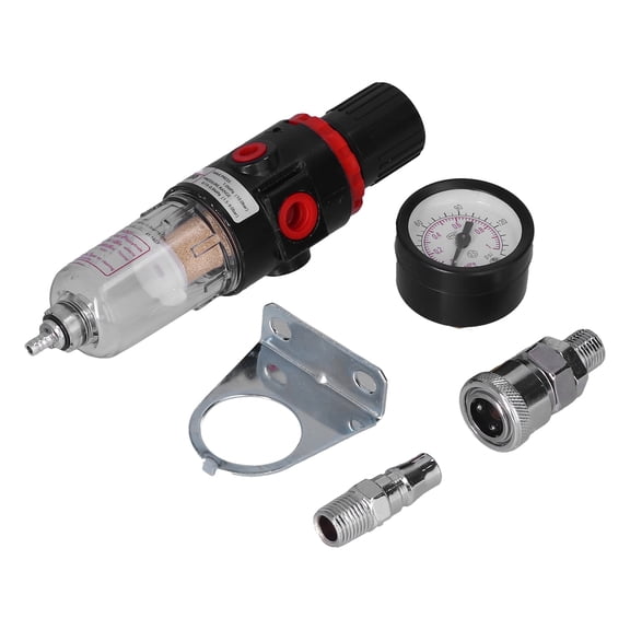 Sorven Air Compressor Moisture Filter Air Compressor Moisture Filter, Oil Water Separator Regulator Compressed Air Filter Regulator with Pressure Gauge for Air Tool for Air Compressor