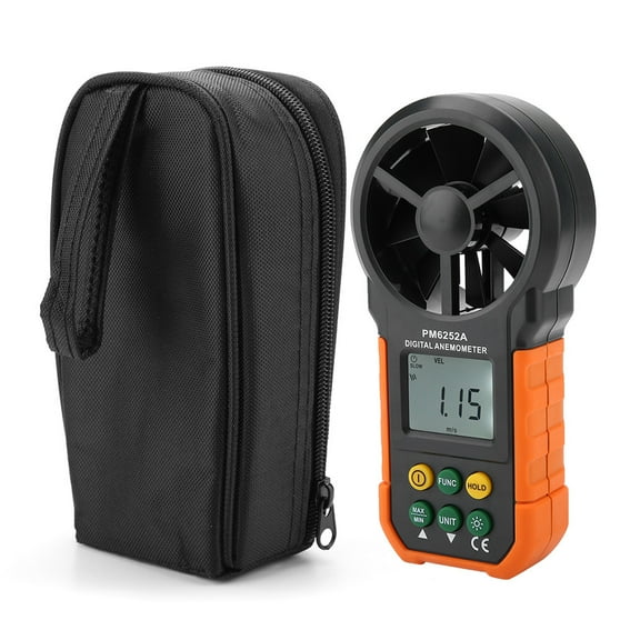 Sorven Air Volume Measuring Meter PEAKMETER PM6252A Professional Portable Digital Anemometer for Wind Speed Measurement LCD Backlight Handheld Meter for Outdoor Activities