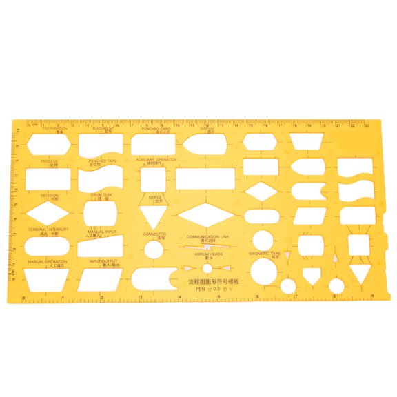 Sorven Architectural Template sturdy Architectural Hollow Geometric Ruler Template Drawing Tool for Architects Engineers Designers