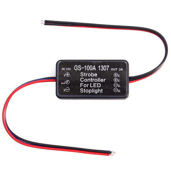 Sorven Auto Accessories Flash Strobe Controller, Mini Size Compact Design LED Brake Stop Light Strobe Flash Module Controller for Vehicle Car GS-100A 1307