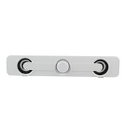 Sorven Bass SpeakerNotebook Speaker, Computer Speaker 3.5mm Jack for Daily Use White