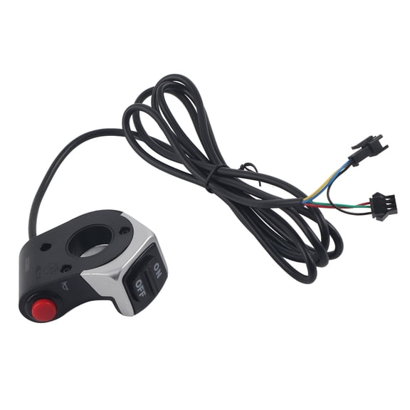 Sorven Bike Button2 in 1 Light Horn Switch Button Electric Bicycle Mountain Bike E Bike Scooter Compact PVC Handlebar Mounted 22.5mm Diameter 1.7m Cable Length